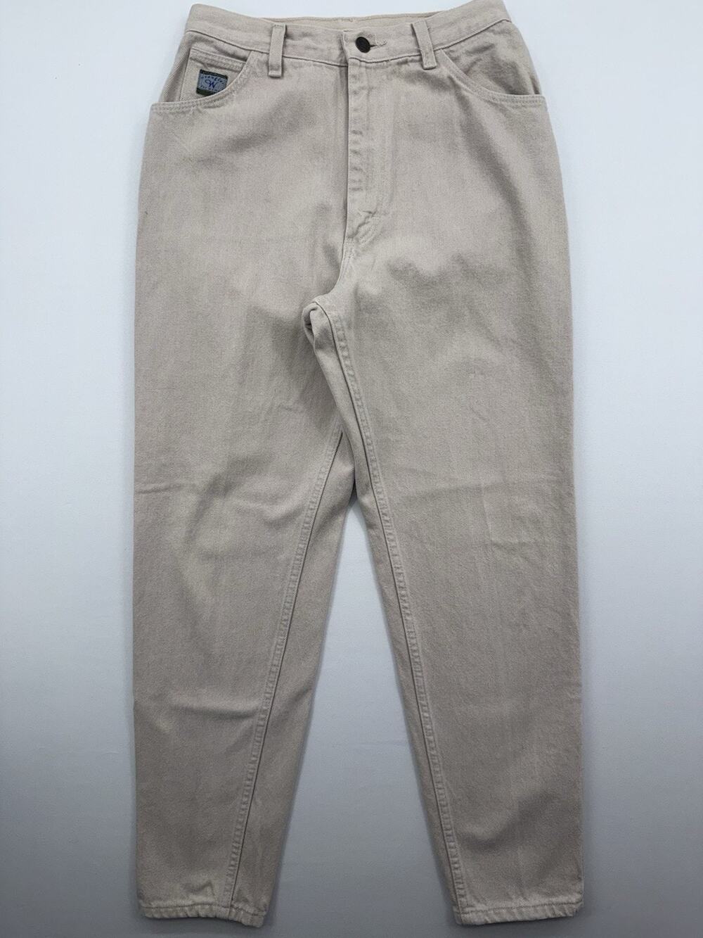 Womens Vintage Wrangler For Women Mom Jeans Denim Khaki Size 10 X 30